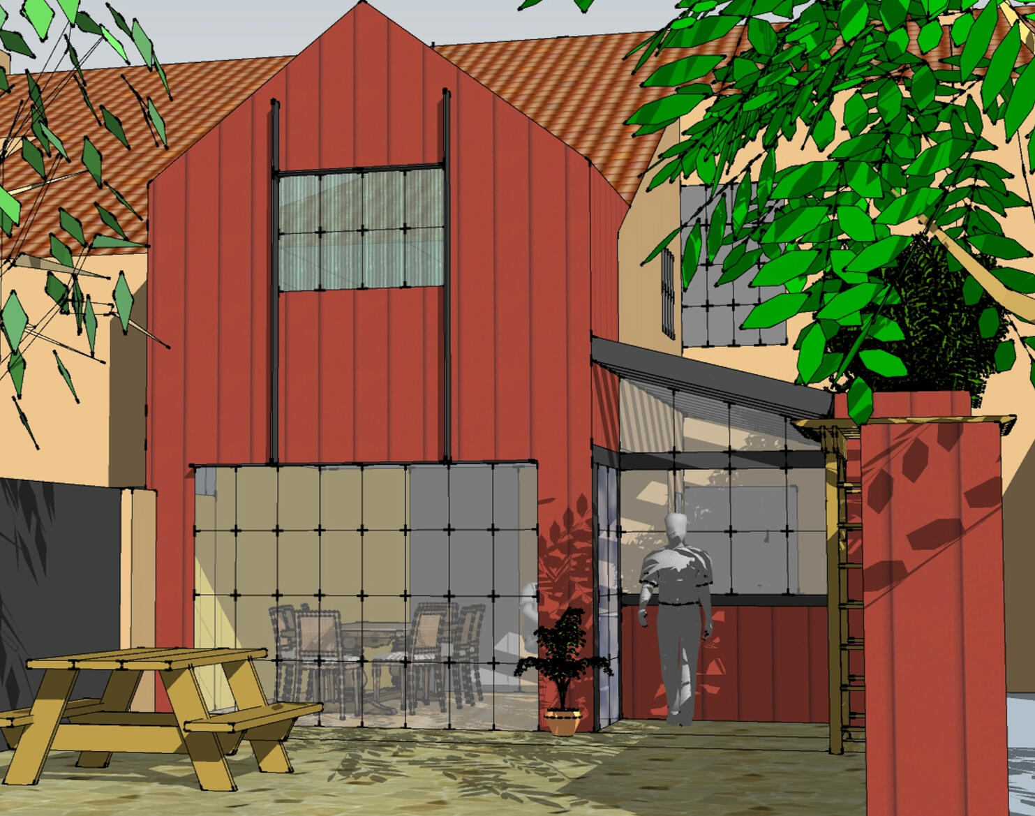 St Kilda townhouse rear extension - sketchup model St Kilda townhouse rear extension - sketchup model